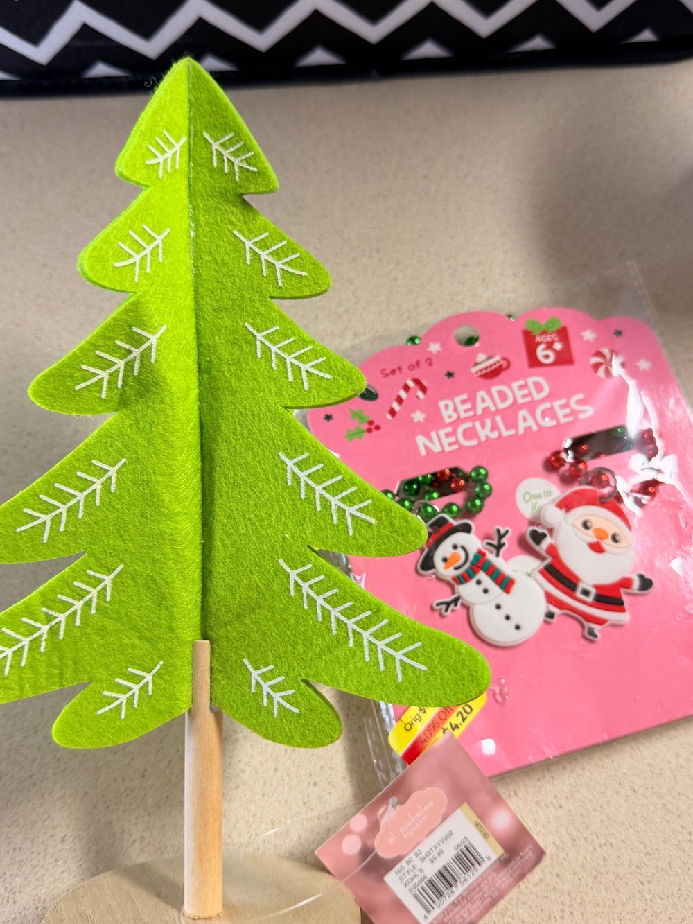 Festive Green Felt Christmas Tree Decoration by